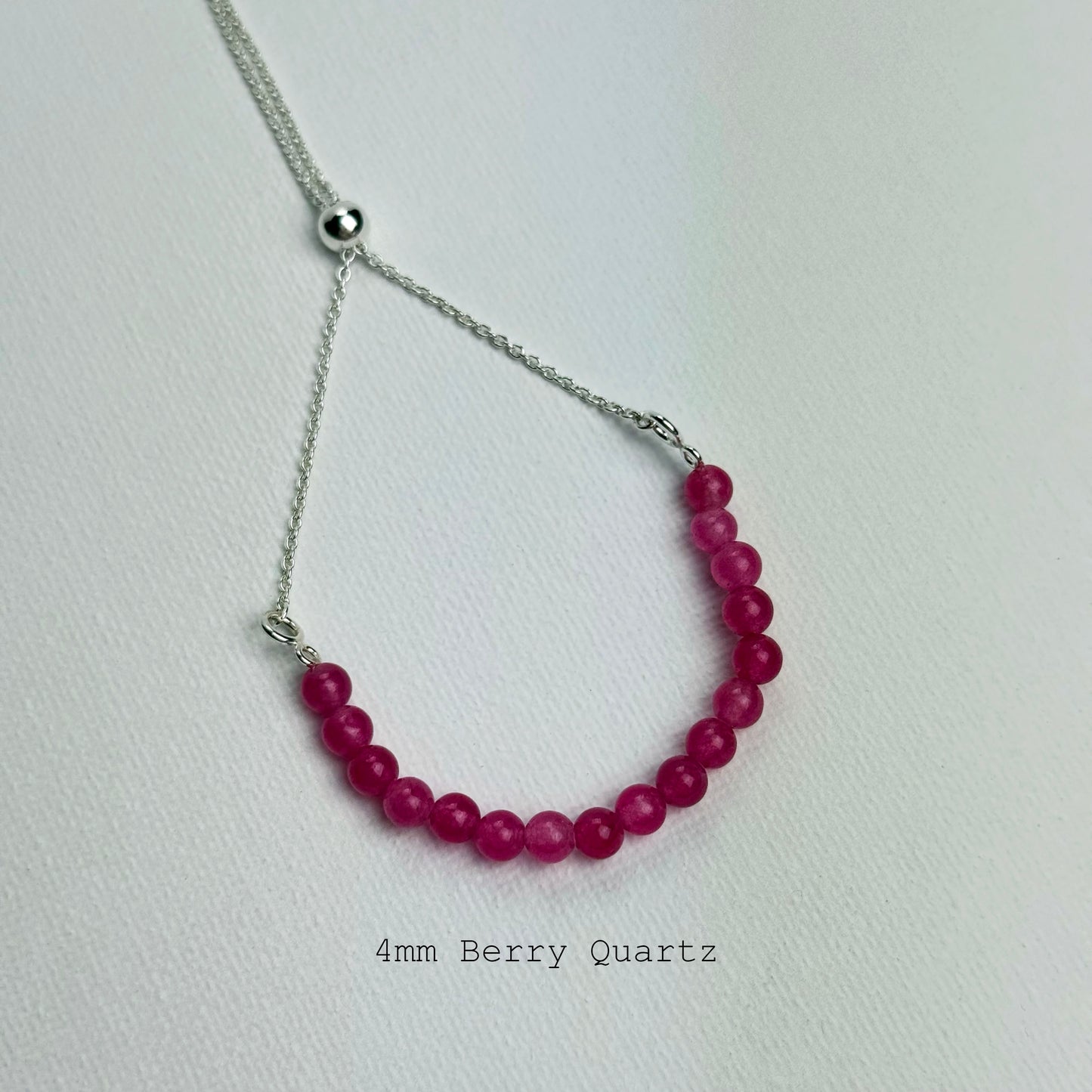 Sterling Silver Round Gemstone Bracelets