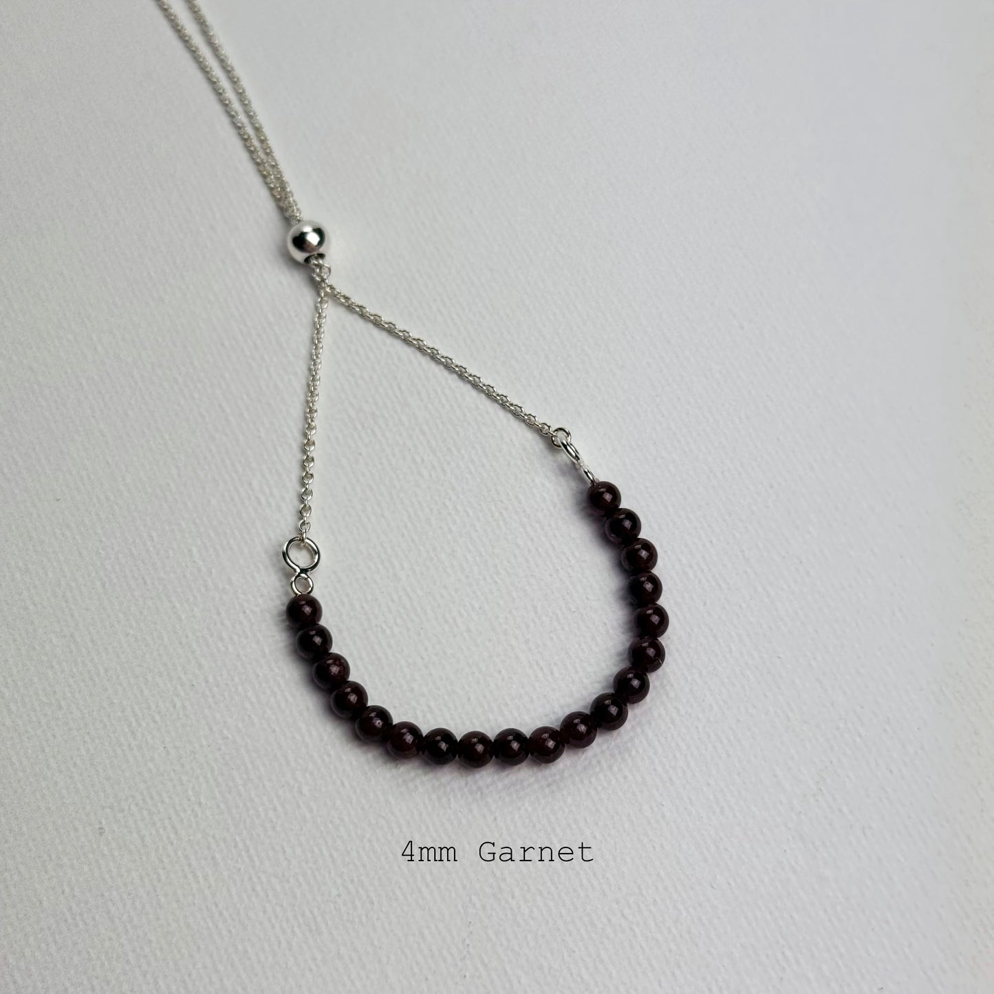 Sterling Silver Round Gemstone Bracelets
