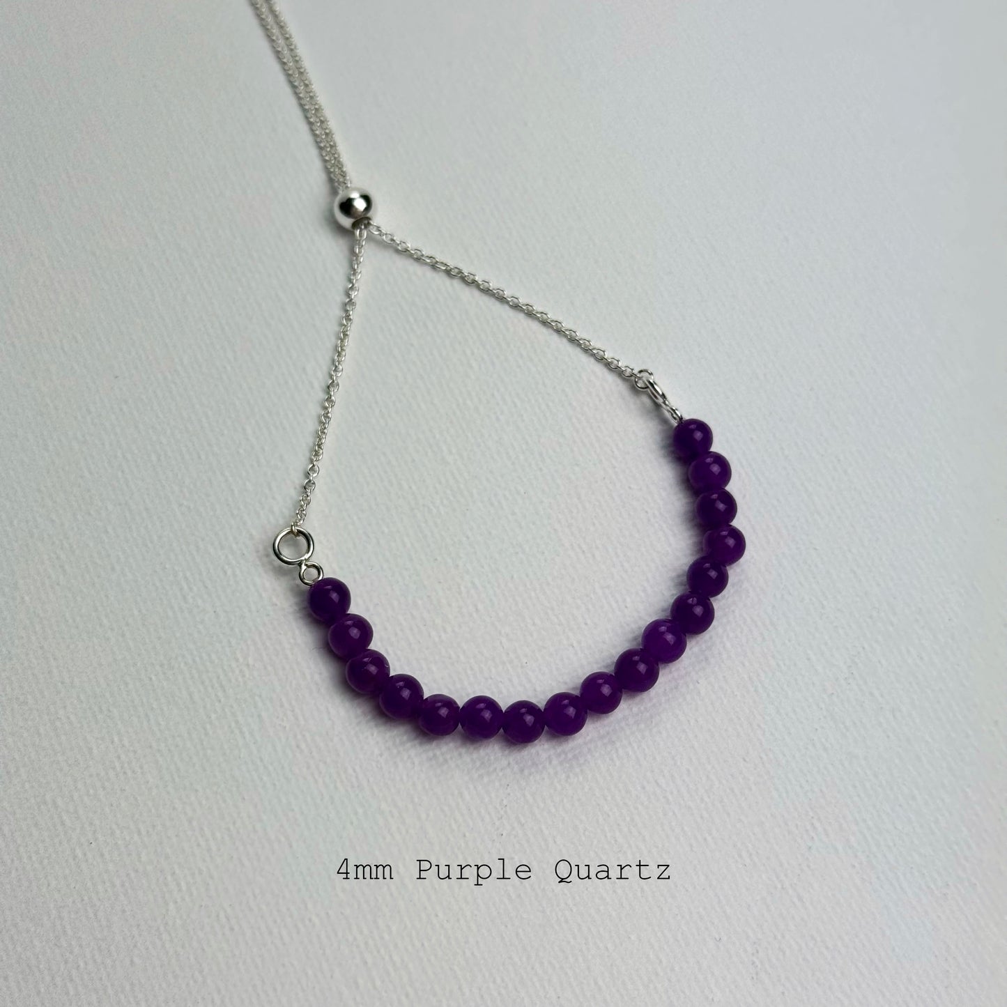 Sterling Silver Round Gemstone Bracelets