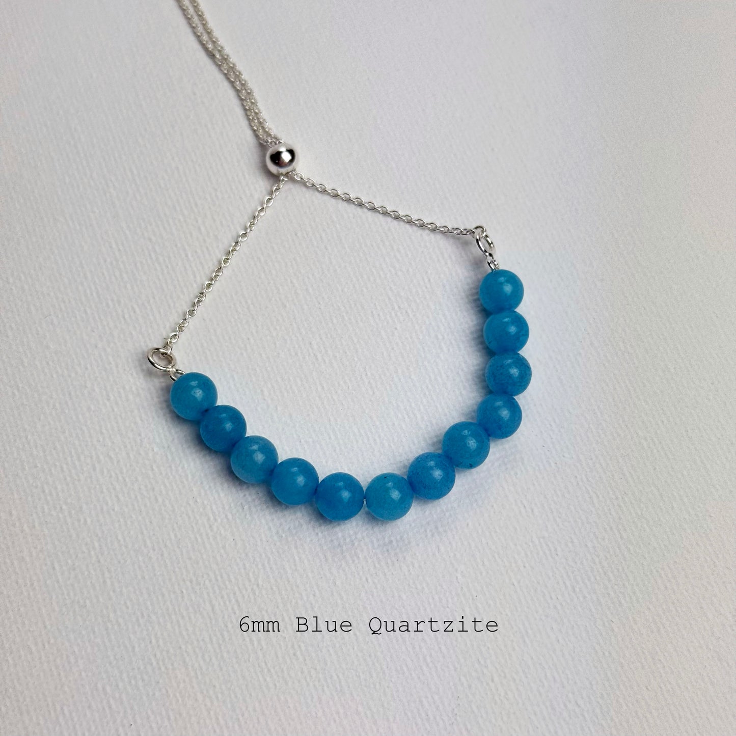Sterling Silver Round Gemstone Bracelets