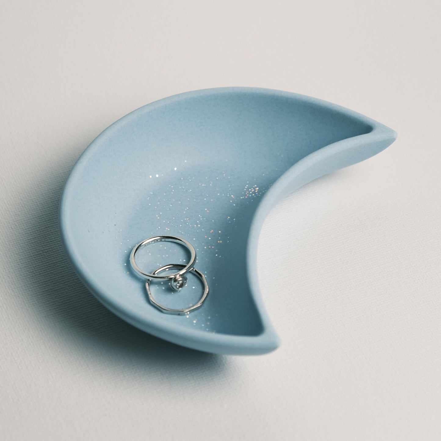Jesmonite Half Moon Jewellery Dish