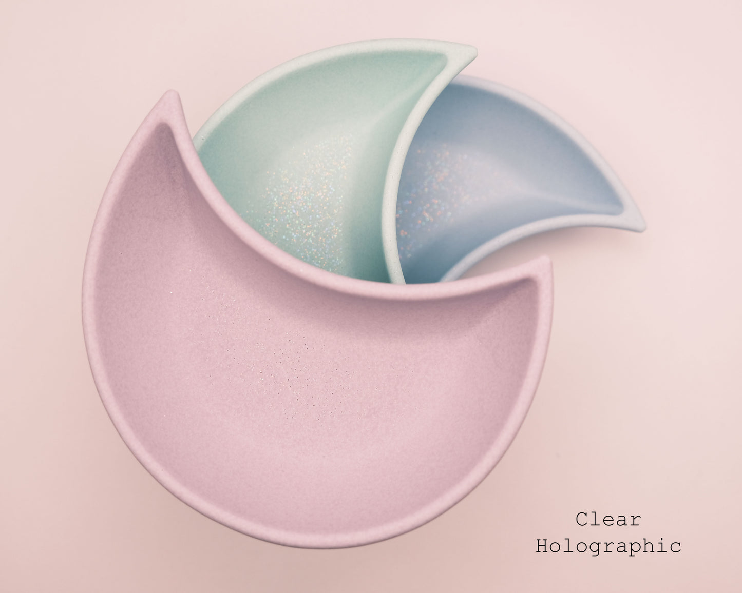 Jesmonite Half Moon Jewellery Dish