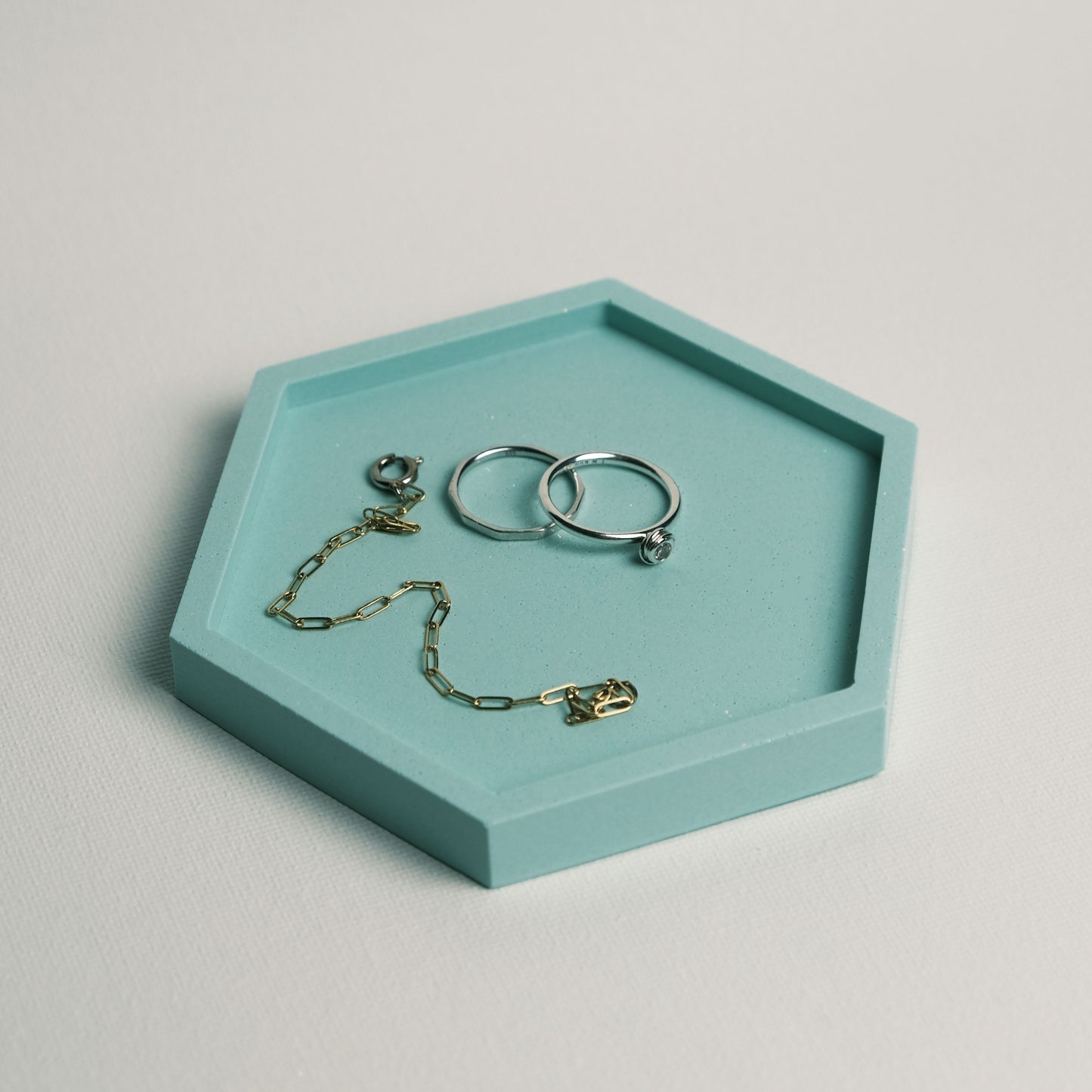Jesmonite Hexagon Jewellery Tray