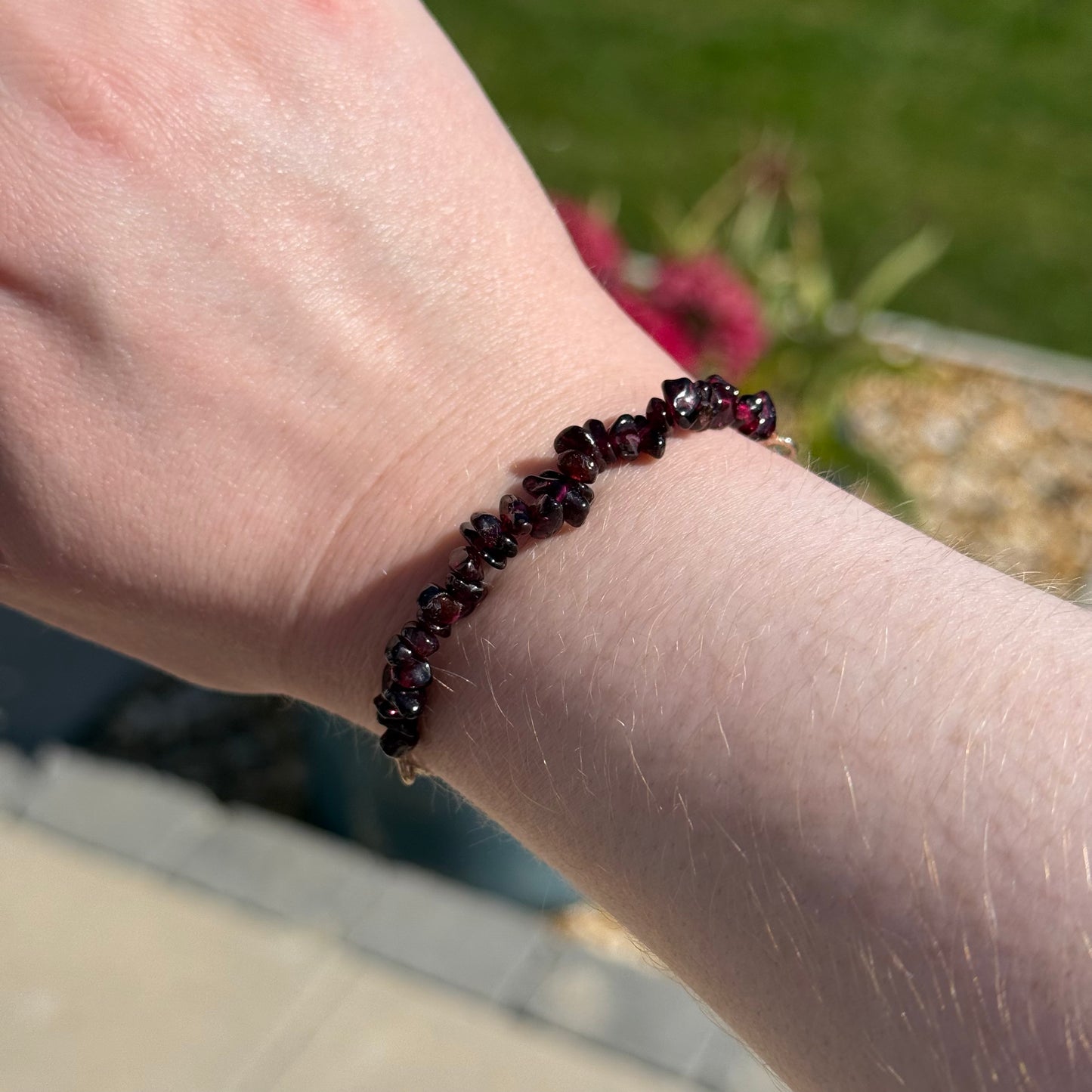 Sterling Silver Gemstone Chip Bracelets