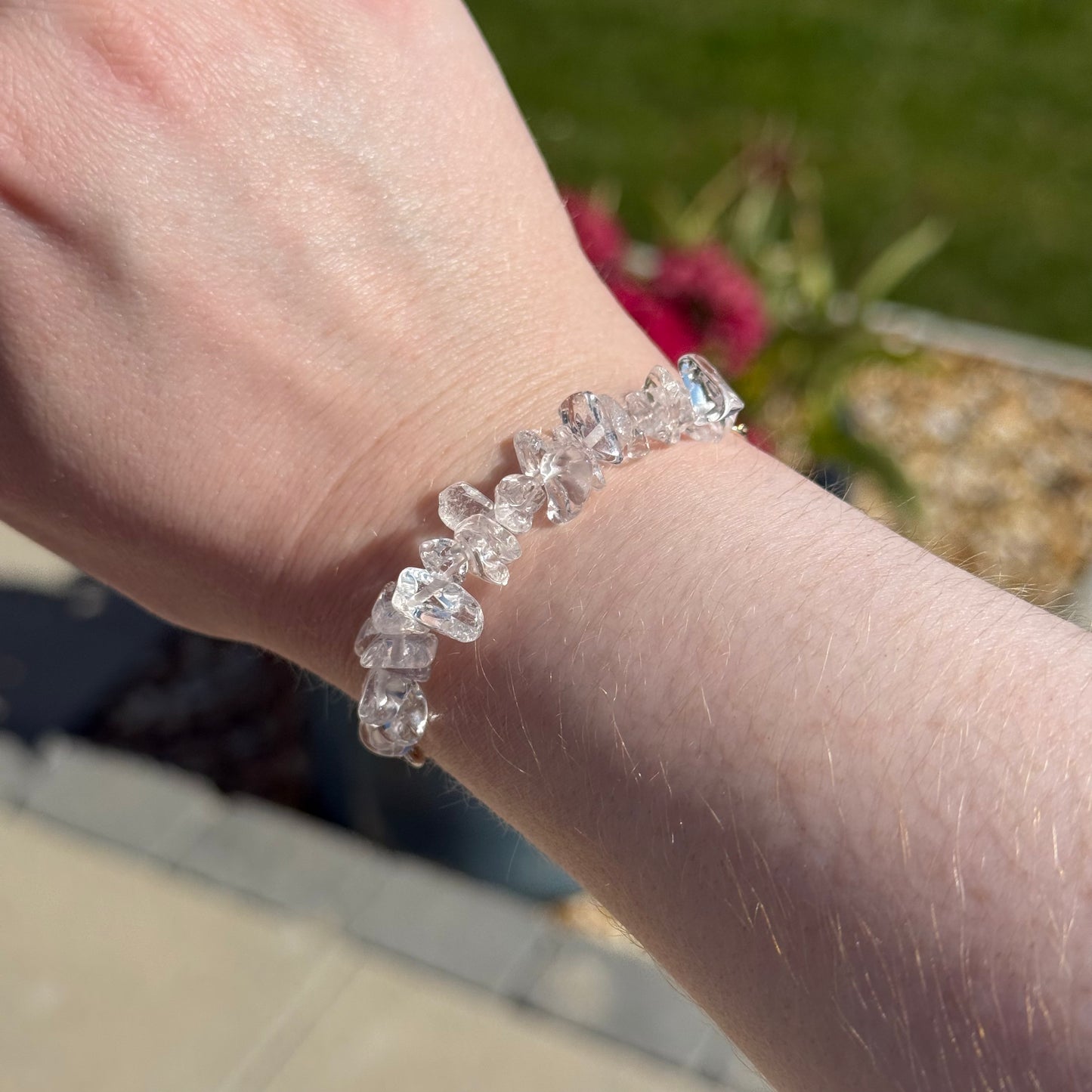 Sterling Silver Gemstone Chip Bracelets