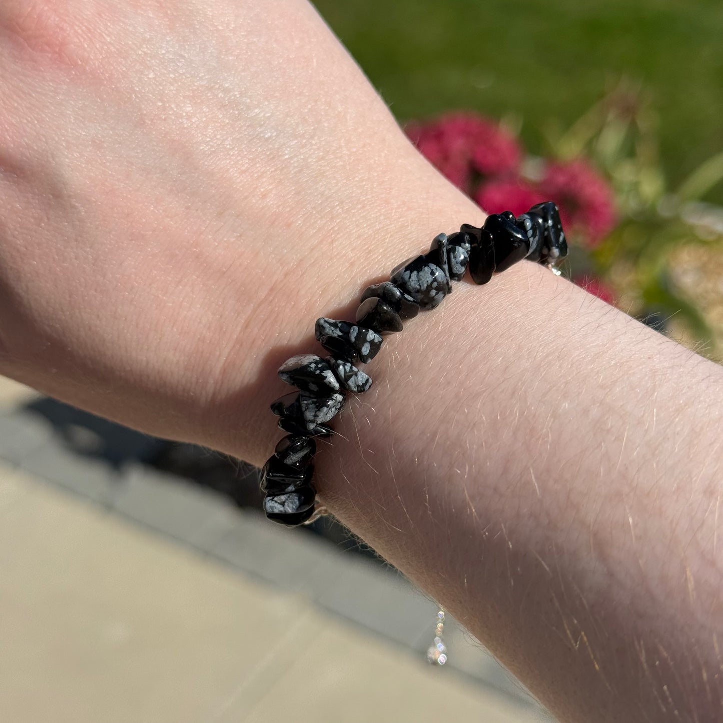 Sterling Silver Gemstone Chip Bracelets
