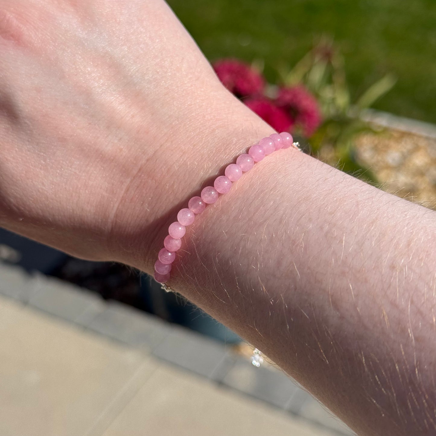 Sterling Silver Round Gemstone Bracelets