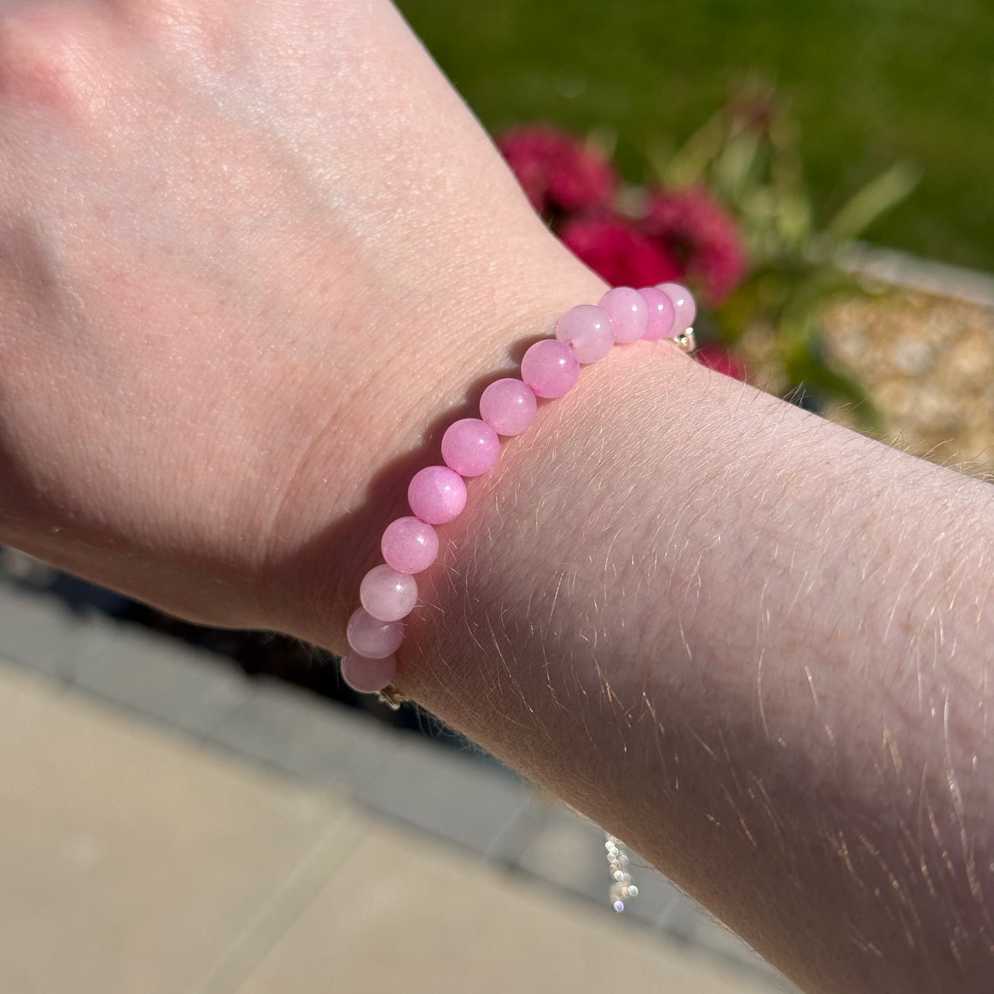 Sterling Silver Round Gemstone Bracelets