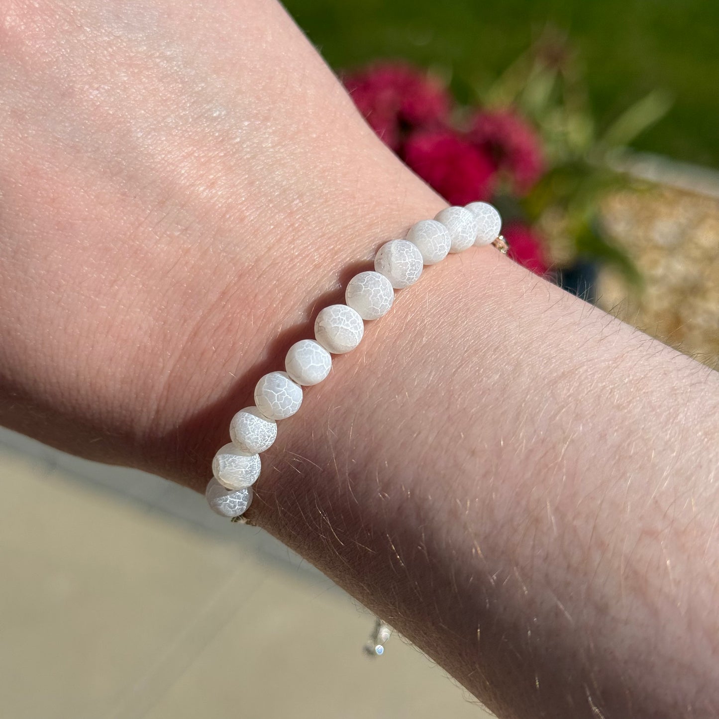 Sterling Silver Round Gemstone Bracelets