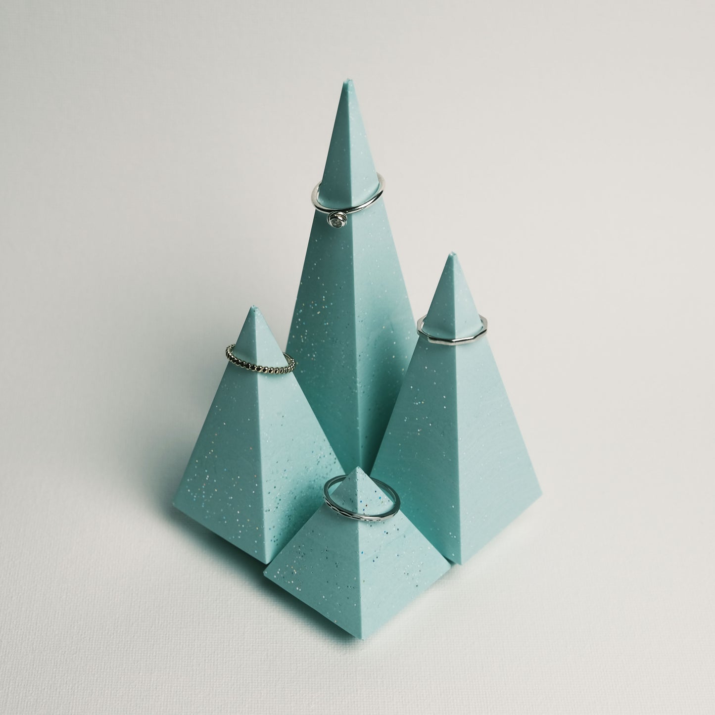 Jesmonite Pyramid Ring Holders