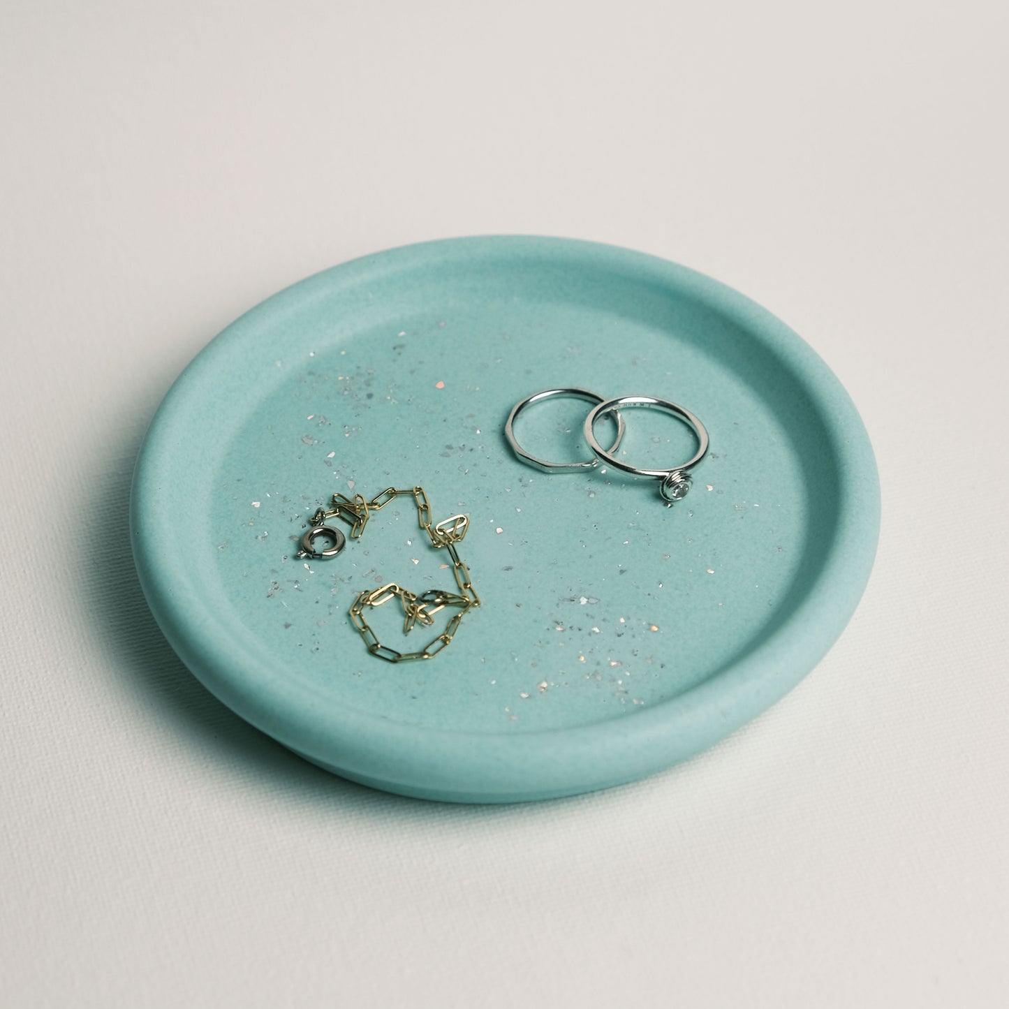 Jesmonite Round Jewellery Dish