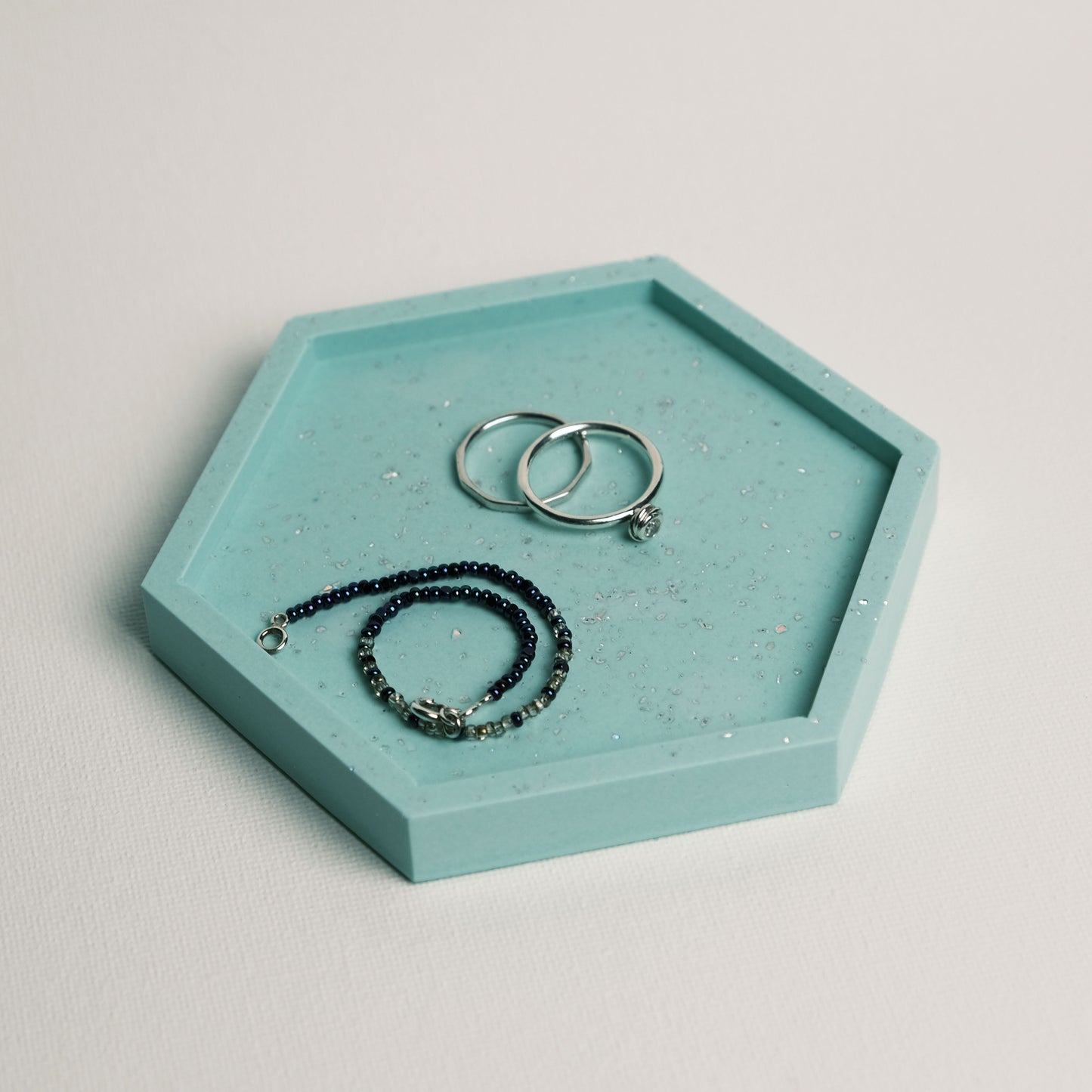 Jesmonite Hexagon Jewellery Tray