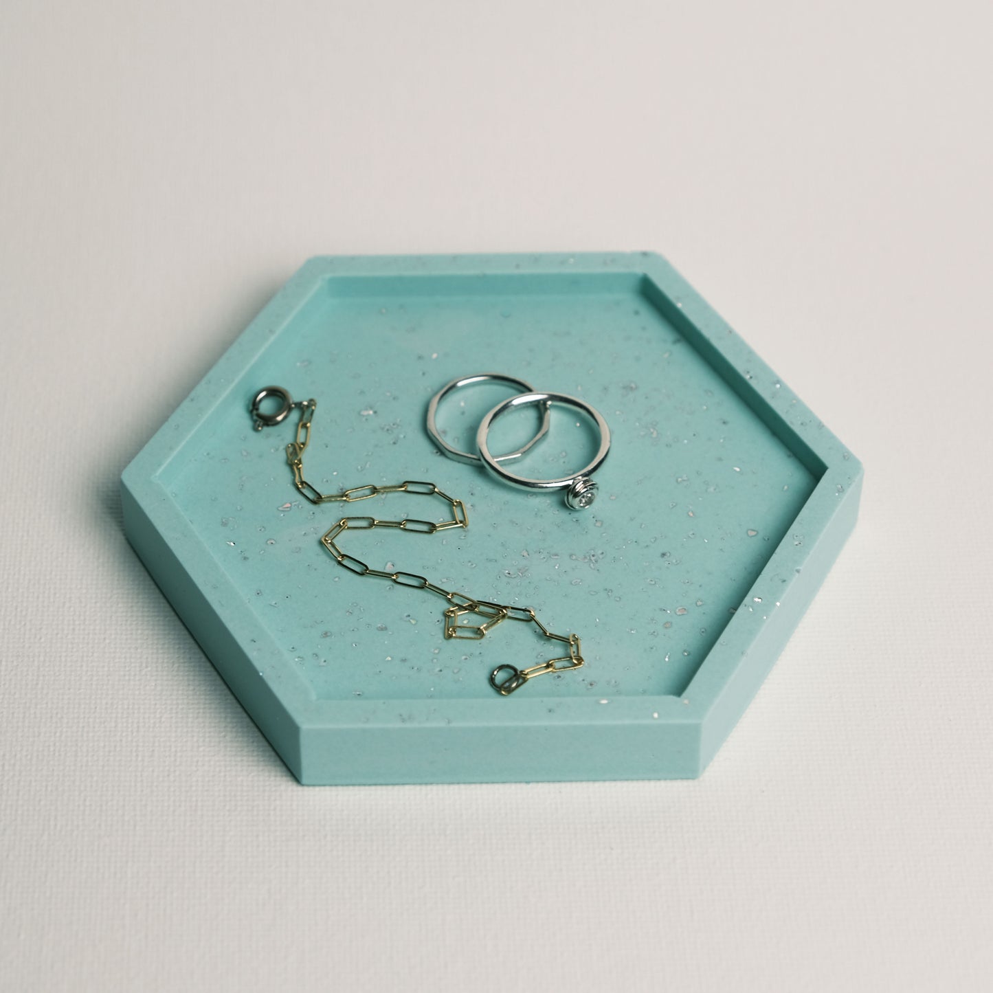 Jesmonite Hexagon Jewellery Tray