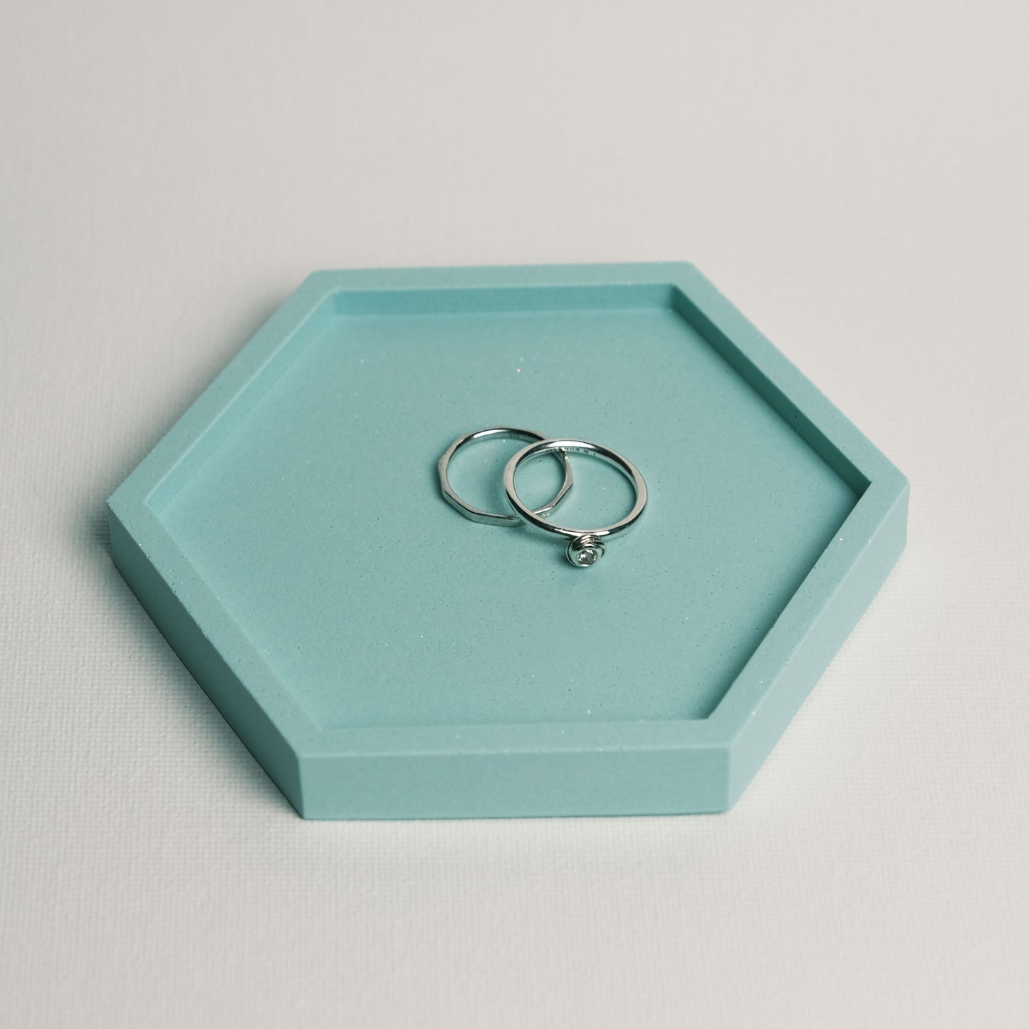 Jesmonite Hexagon Jewellery Tray