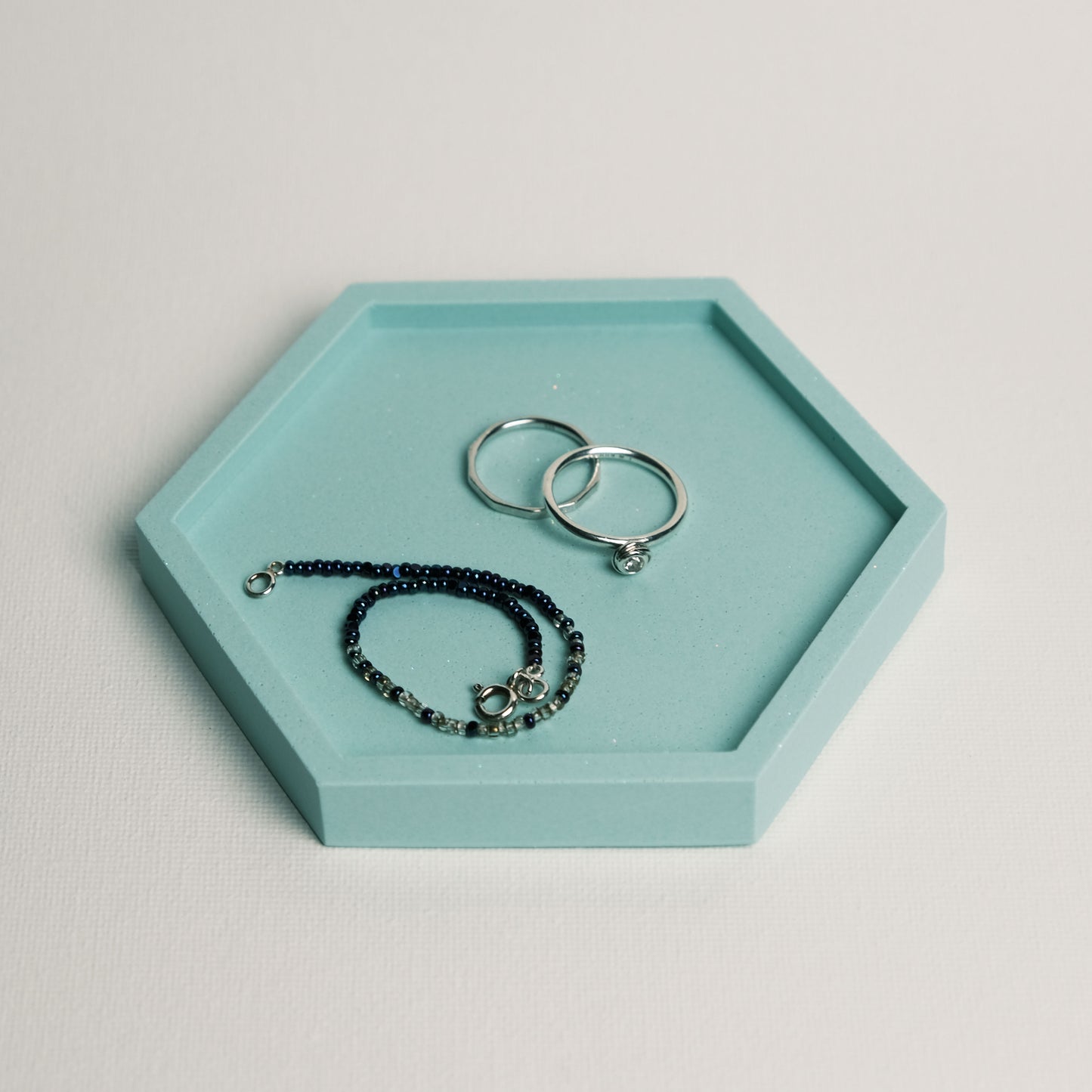 Jesmonite Hexagon Jewellery Tray