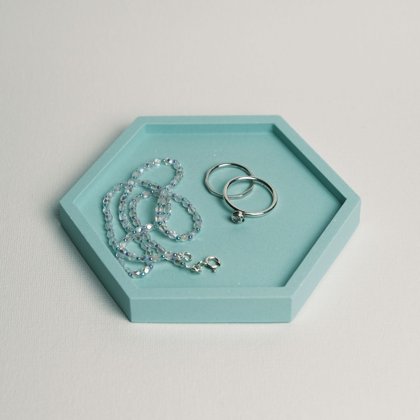 Jesmonite Hexagon Jewellery Tray