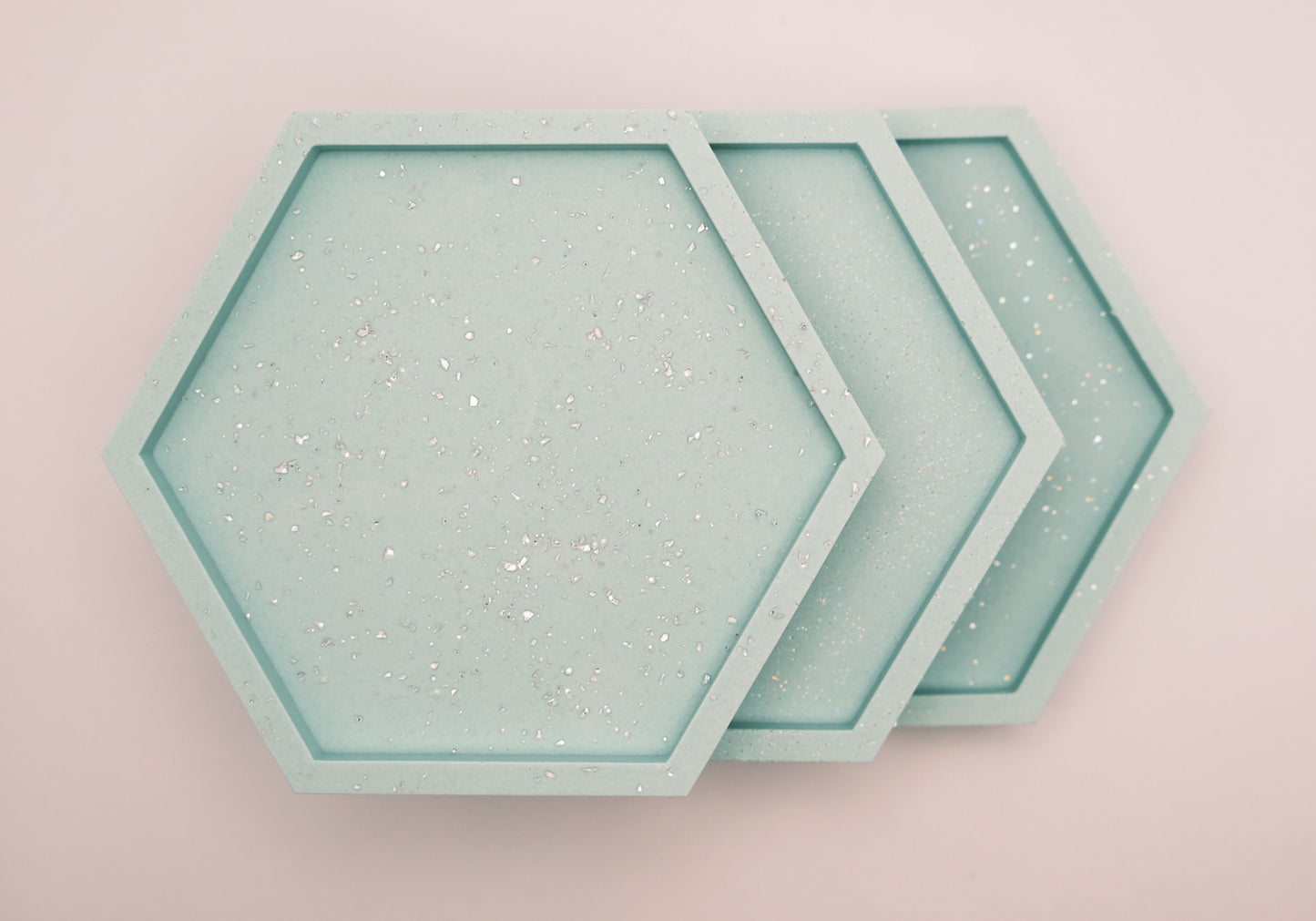 Jesmonite Hexagon Jewellery Tray