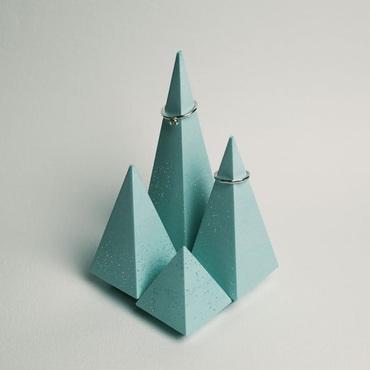 Jesmonite Pyramid Ring Holders