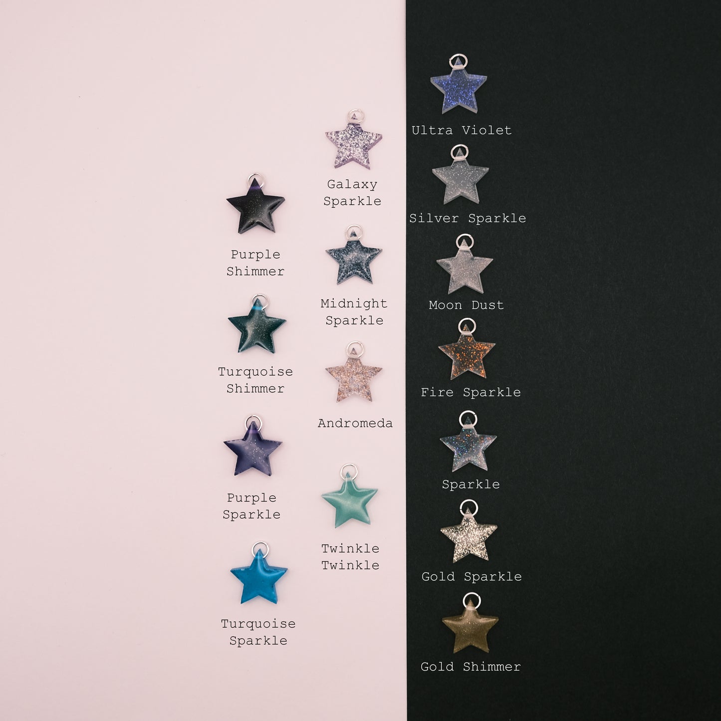 Sterling Silver Small Star Resin Earrings